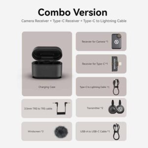Hollyland LARK M2S Combo Wireless Mic (2-Person, 2.4GHz, Space Gray) - Image 4